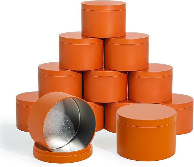 Candle Tins with Lids, 3 Wicks Containers 12 Pack 14oz/420ml Seamless Bulk by Tobeno1candlemakingsupplier
