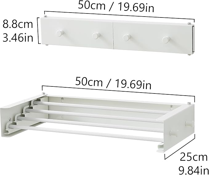 Clothes Drying Rack, Laundry Hanger Dryer Rack, Wall Mounted Drying Rack
