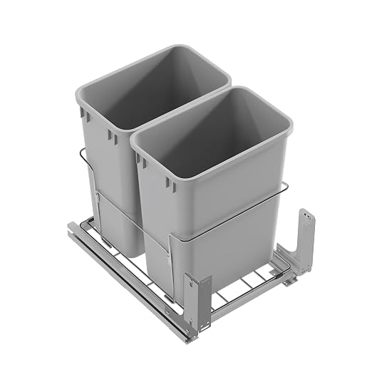 Dowell B18 Aluminum Base Wastebasket Pullout - Image 2