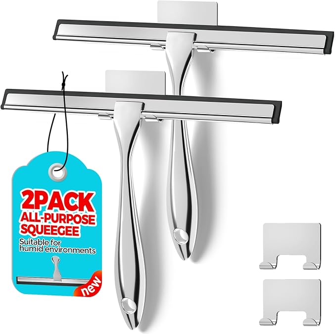 2PACK All-Purpose Shower Squeegee by ALFLOD