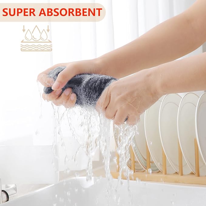 Homaxy 100% Cotton Waffle Weave Kitchen Dish Cloths, Ultra Soft Absorbent Quick - Image 3