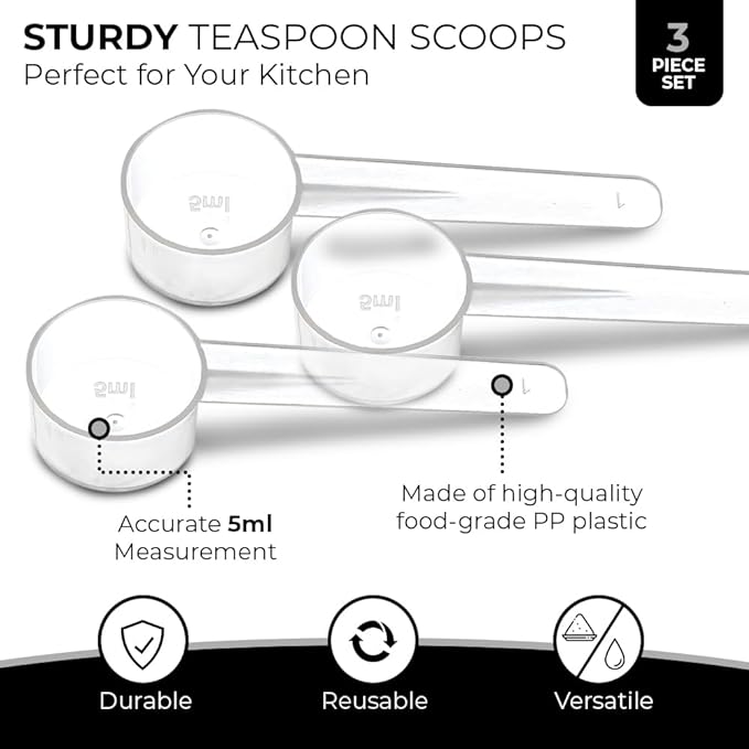 3 Measuring Spoons Set with Short Handle - Image 2