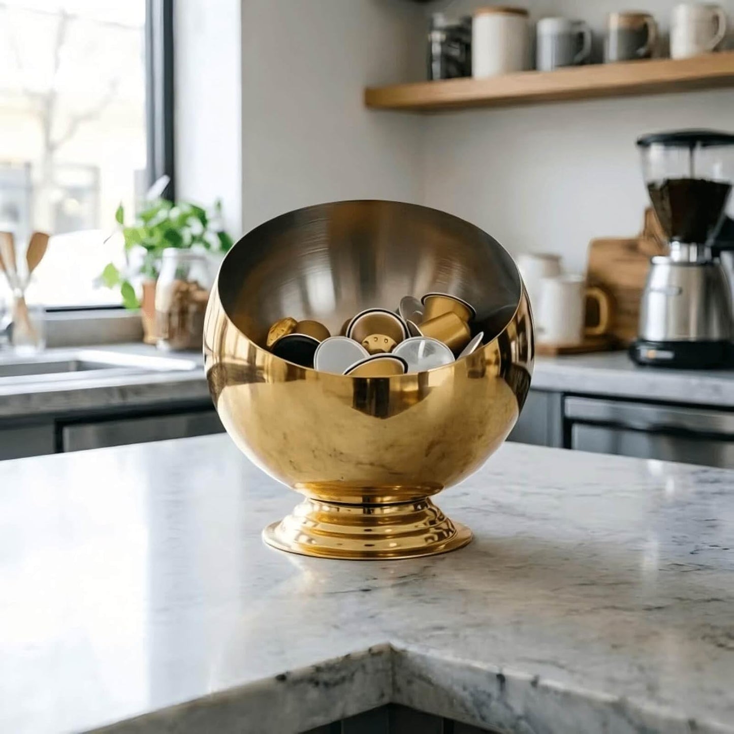 Coffee Pod Holder, Gold | Coffee Pod Storage, K Cup Holder, Espresso Pod Holder, Coffee Pod Organizer