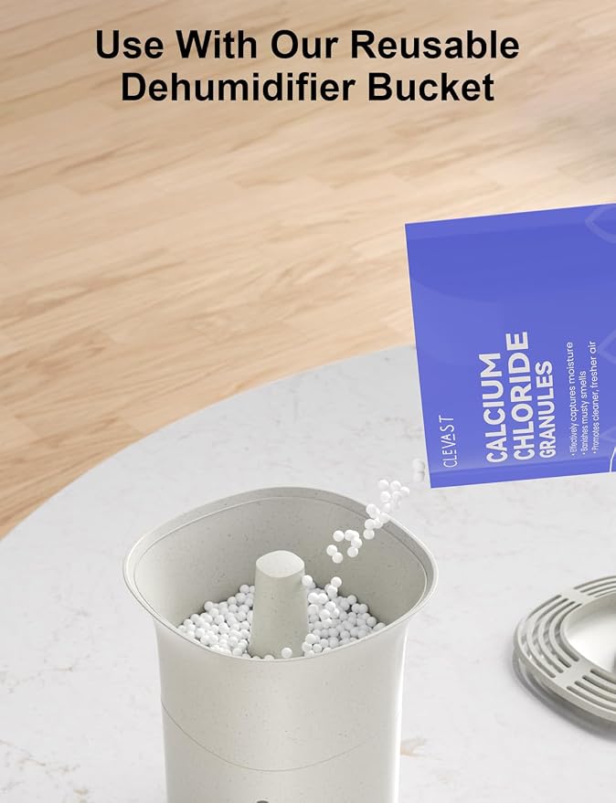 CLEVAST Moisture Absorber Refillable Beads, 6.3 lb, 12.5OZ/Pack, 8 Pack - Image 2