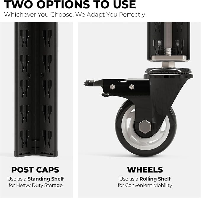 HOMEDANT House 5-Tier Metal Rolling Cart Shelf Rack Casters Heavy Duty - Image 19