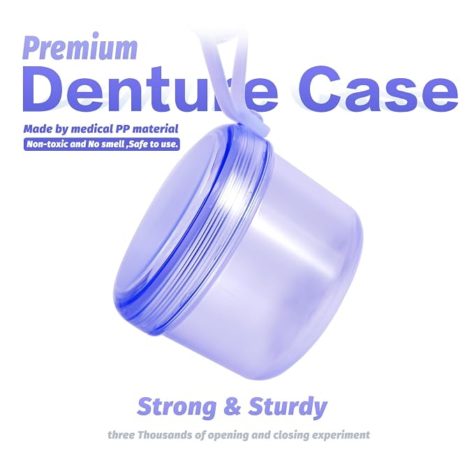 Large Denture case, No-Leak Denture Bath Box Denture Cup, Retainer Cleaning Box - Image 6
