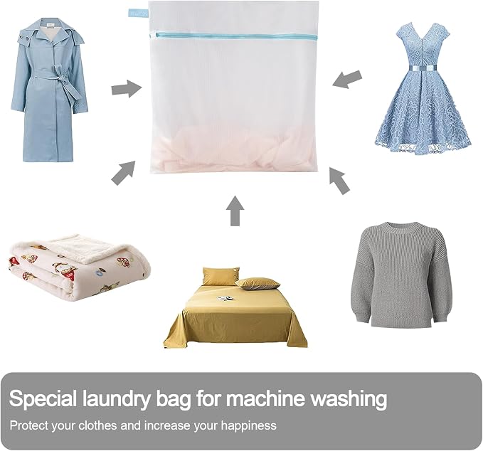 Polecasa 2Pcs 24 x 24 Inches Extra Durable Fine Mesh Laundry Bags - Image 5