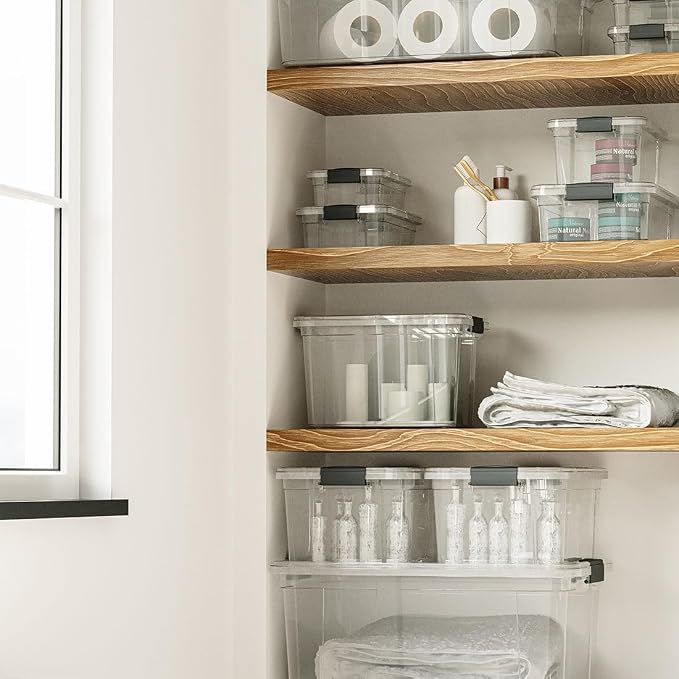 Superio Storage Bins with Lids- 4 Pack, 4.5 Qt Clear Boxes - Image 9