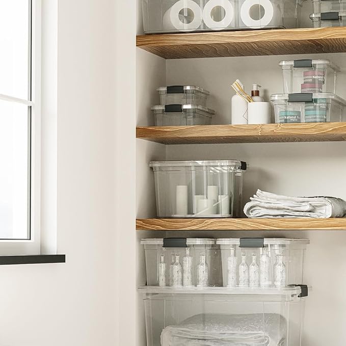 Superio Storage Bins with Lids- 2 Pack, 4.5 Qt Clear Boxes - Image 9