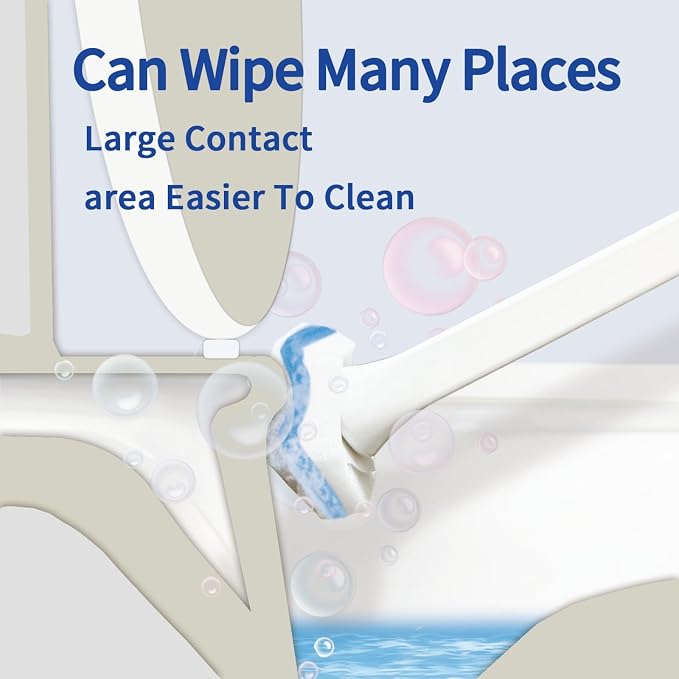 Aimery 100 Counts Blue Disposable Toilet Bowl Cleaning Wand Refills Compatible - Image 4