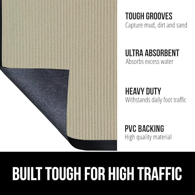 GORILLA GRIP Traffic Guard Door Mat, Heavy Duty Welcome Mats, Commercial Office - Image 2