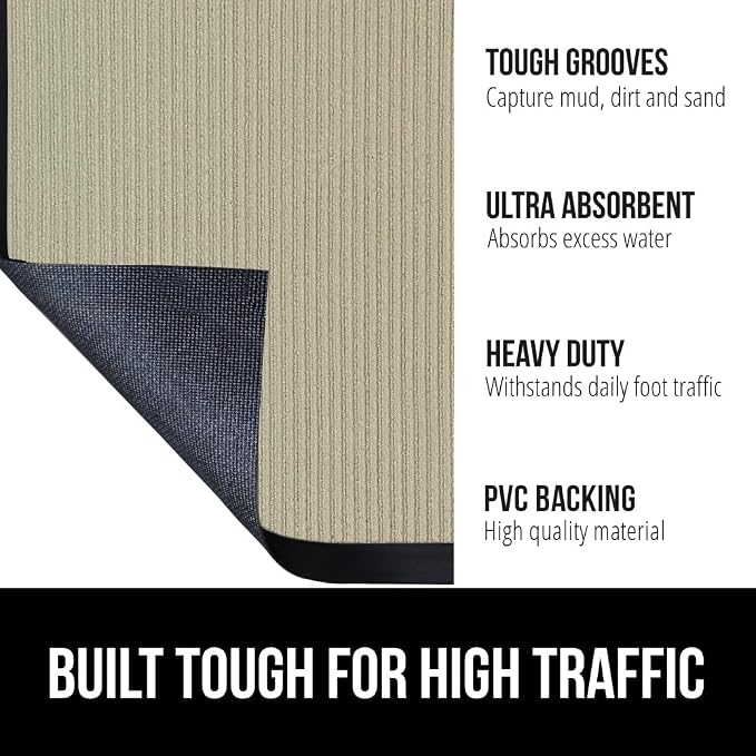 GORILLA GRIP Traffic Guard Door Mat, 2 Pack, Heavy Duty Waterproof Doormat - Image 2