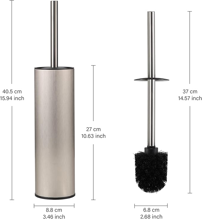 Toilet Brush and Holder Set Premium Material Toilet Bowl Cleaner Free Standing - Image 8