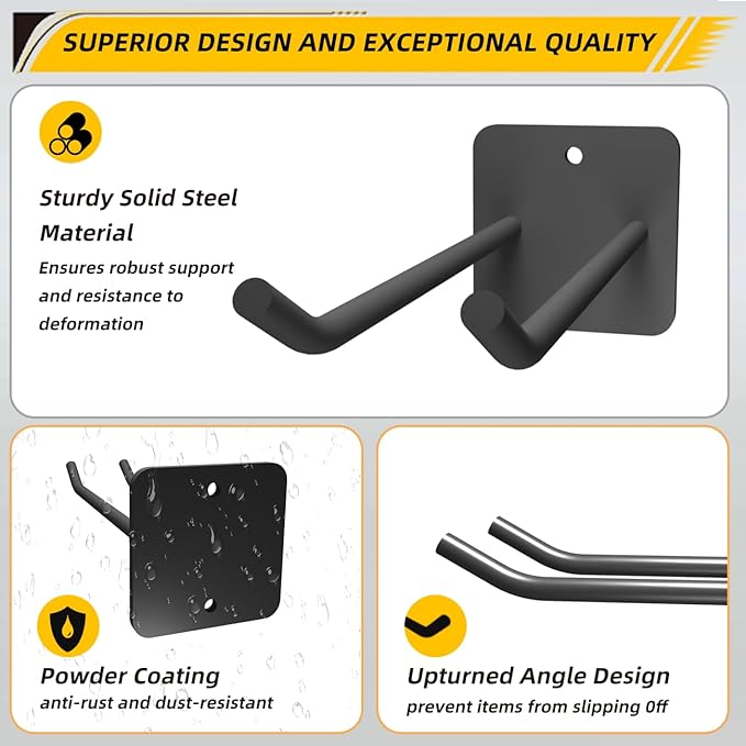 Garage Storage Hooks Heavy Duty Steel Tool Organizer Wall Mount Hangers Hooks - Image 5