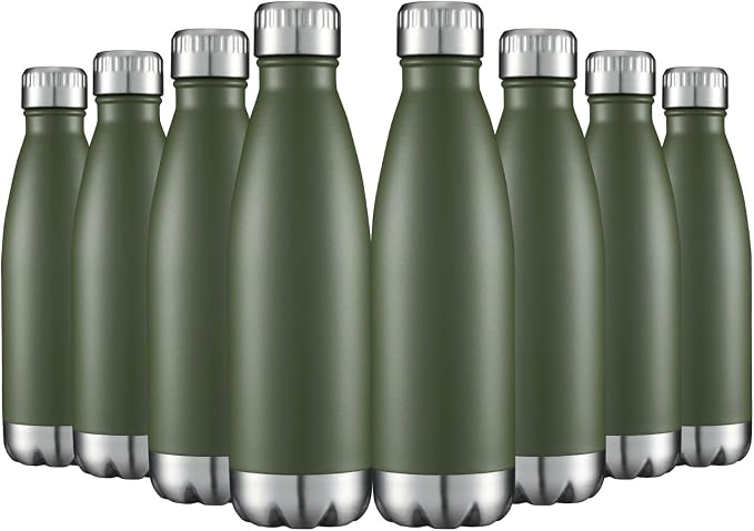 HASLE OUTFITTERS 17oz Stainless Steel Water Bottles Bulk, Vacuum Insulated by HASLEOUTFITTERS