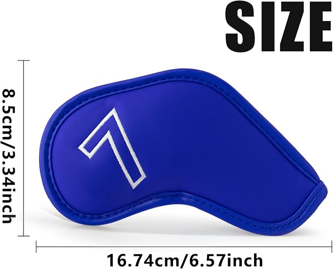 Montela Golf Iron Covers, Golf Iron Head Covers Leather Golf Iron Covers Set - Image 5