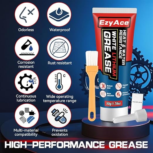 White Lithium Grease, Garage Door Lubricant, Track Rail, Waterproof&Heat - Image 5