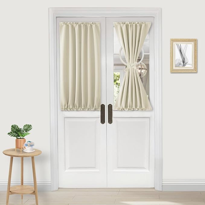 DWCN French Door Curtains – Rod Pocket Thermal Blackout Curtain by DWCN