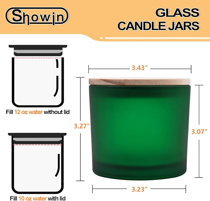 12 OZ Thick Candle Jars for Making Candles 12 Pcs, Empty Jars - Image 2