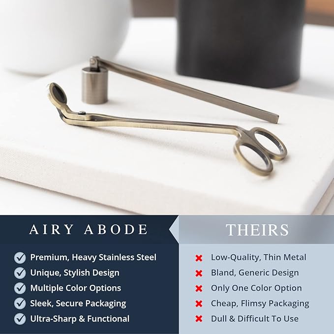 Candle Wick Trimmer and Candle Snuffer Accessory Set – Pick Your Color - Image 3
