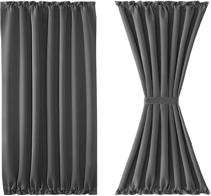 DWCN French Door Curtains – Rod Pocket Thermal Blackout Curtain - Image 7