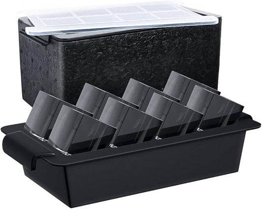 TINANA Upgrade 2 Inch Clear Ice Cube Tray Make 8 Large Square Crystal Clear Ice by TINANA