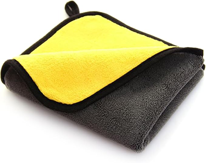 Premium Dual-Sided Microfiber Car Cleaning Towel – 15.5" x 11.8" Scratch-Free by Opow