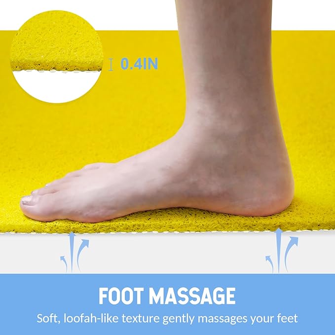 Non-Slip Bathtub Mat, Anti Slip Shower Mat, Fast Drying Bathtub Mats, Foot - Image 5
