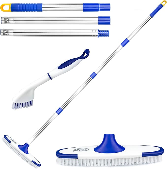 ITTAHO Floor Scrub Brush with Long Handle - Image 8