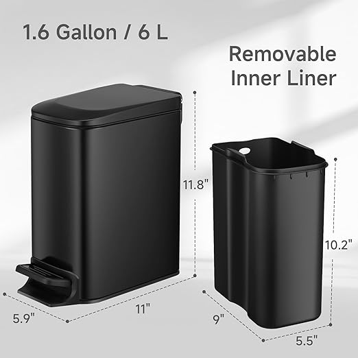 TIPGO Slim Bathroom Trash Can - Image 6