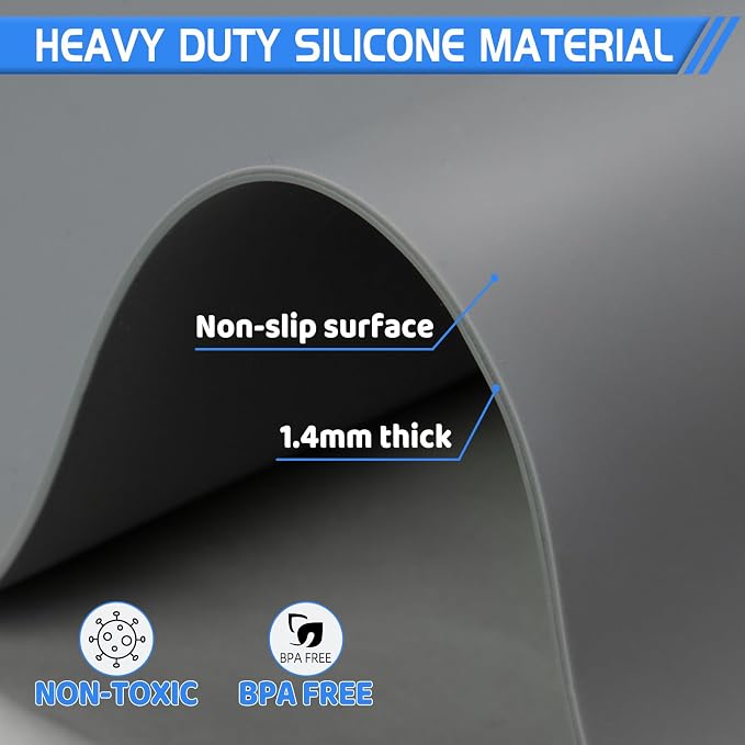 Warome Silicone Mats for Kitchen Counter, Extra Large Silicone Countertop - Image 5