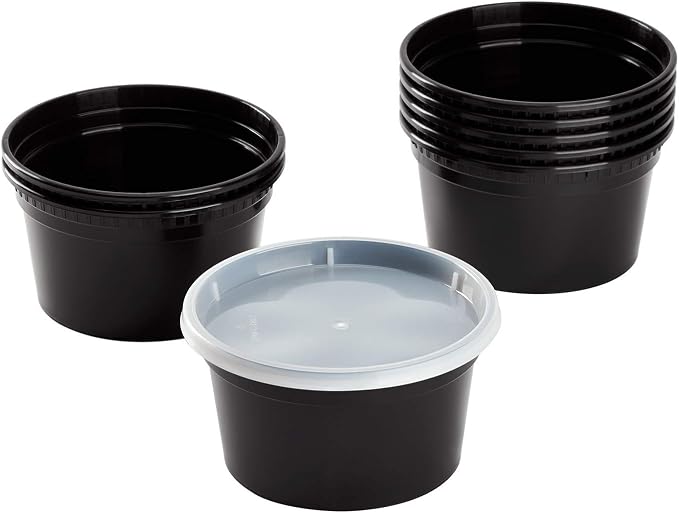 Karat [12oz - 240 ct Black PP Injection Molded Round Deli Containers - Image 8