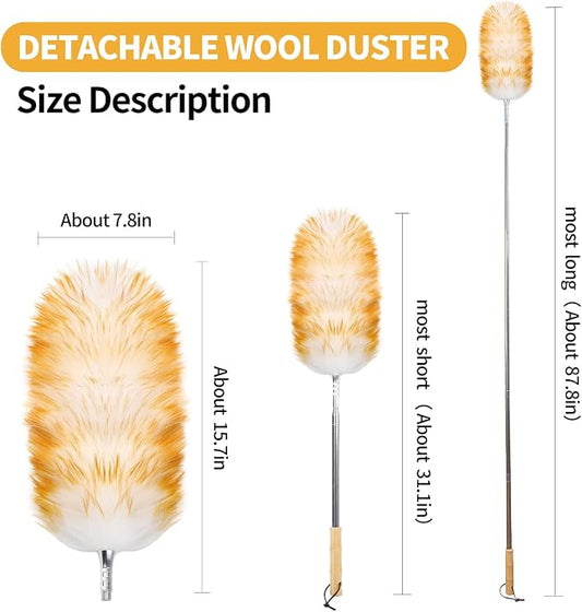 Feathers Duster, Long Telescoping Lambswool Dusters - Image 2