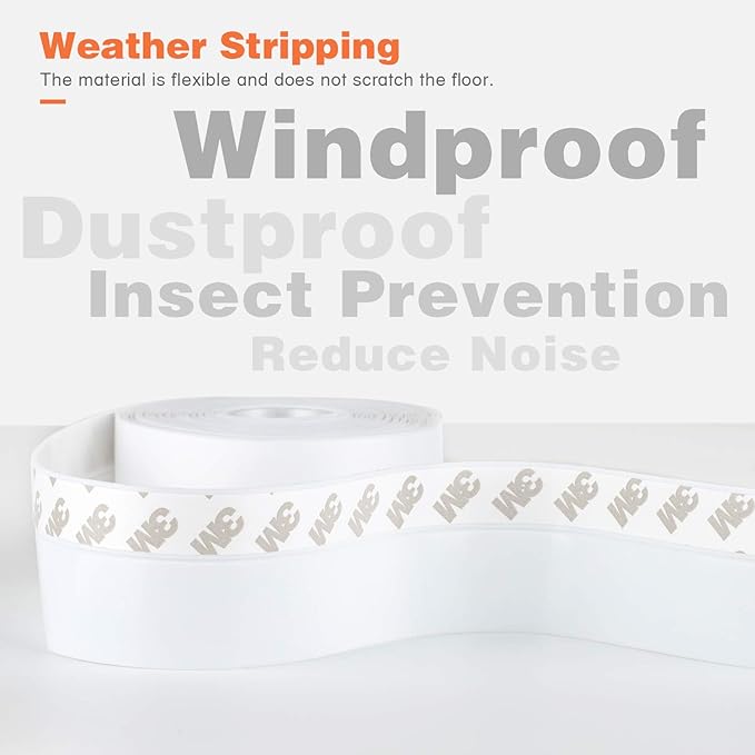 26 Feet Silicone Seal Strip, Weather Stripping Seal Tape - Image 2