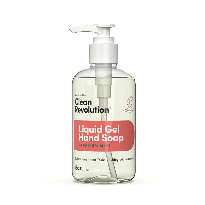 Clean Revolution Liquid Gel Hand Soap, Silky Rich Liquid, Quick Lather by CleanRevolution