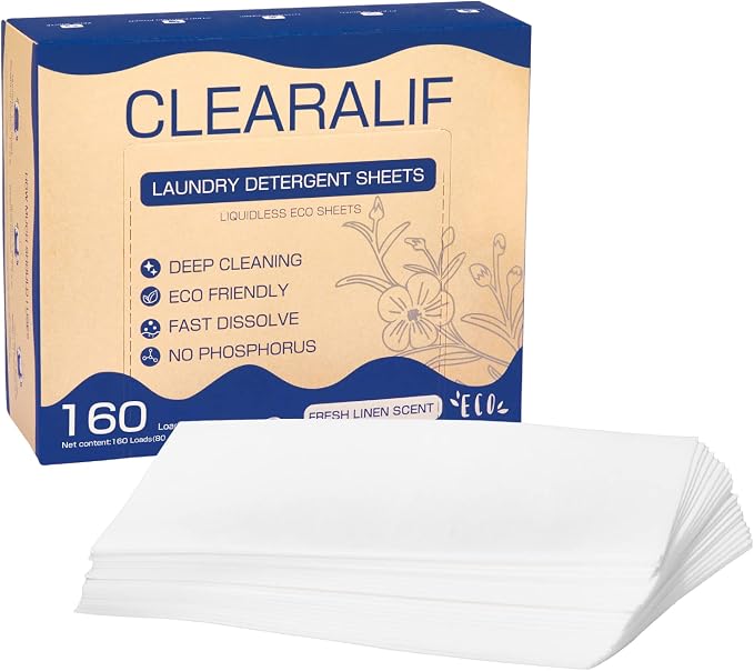 Laundry Detergent Sheets Up to 320 Loads, Fresh Linen - Image 7