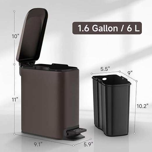 TIPGO Slim Bathroom Trash Can - Image 5