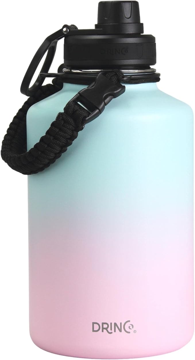 DRINCO Stainless Steel Water Bottle Spout Lid Vacuum Insulated Double Wall by Drinco