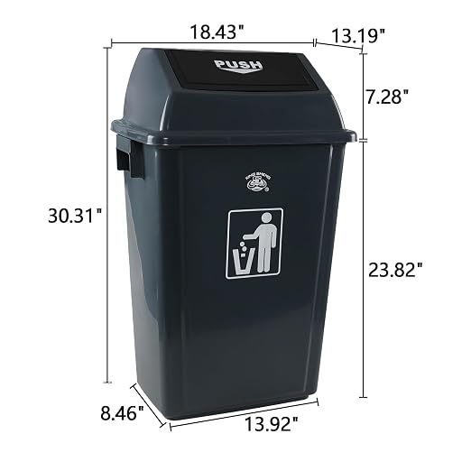 4 Pack 18 Gal Plastic Garage Can - Image 2