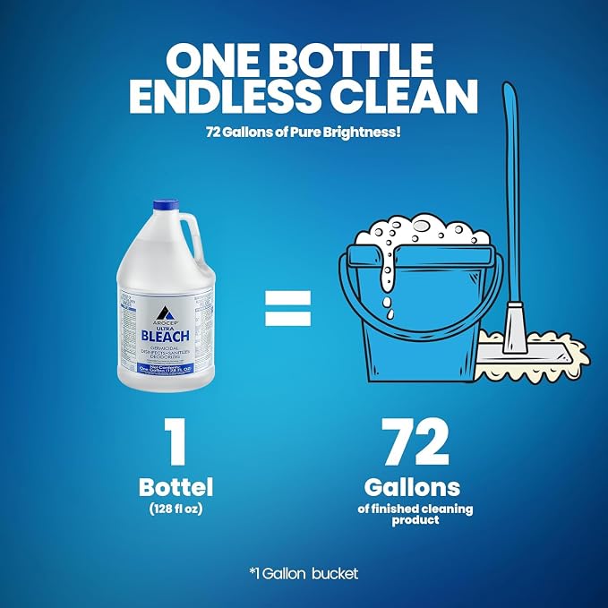 - Liquid Chlorine Bleach, for Laundry, Household and Commercial Cleaning - Image 2
