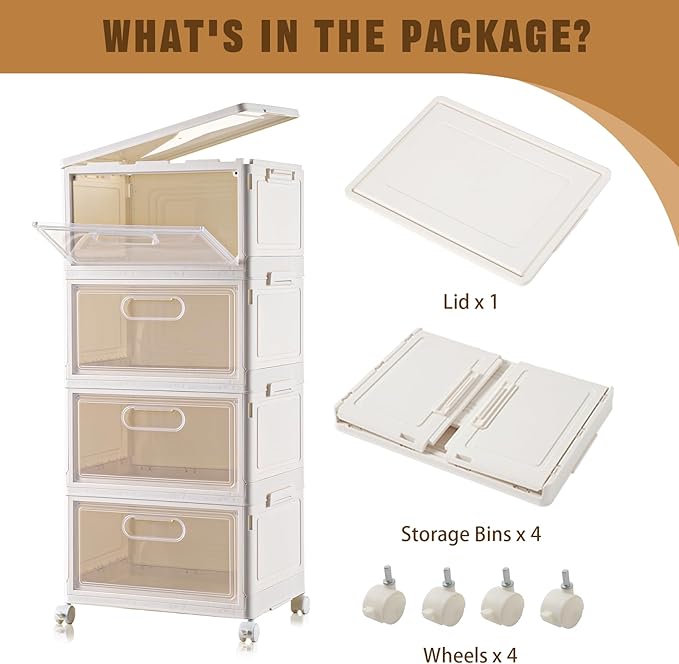 4-Tier Stackable Storage Bins - Image 4