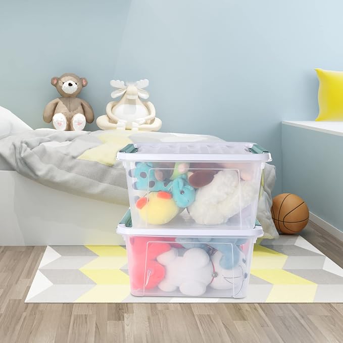 Xyskin 6-Pack 20 Quart Plastic Storage Boxes, Latching Storage Bin Box - Image 7