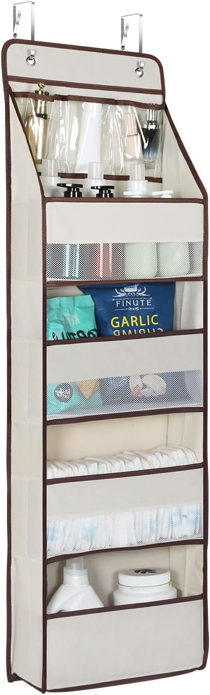 Univivi 5-Shelf Fabric Door Storage Over Door Hanging Organizer by Univivi