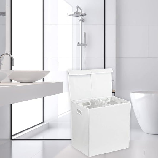 Simple Houseware Double Laundry Hamper - Image 2