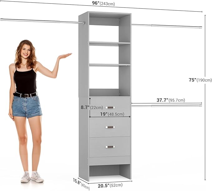 96'' Closet Organizer System - Image 7