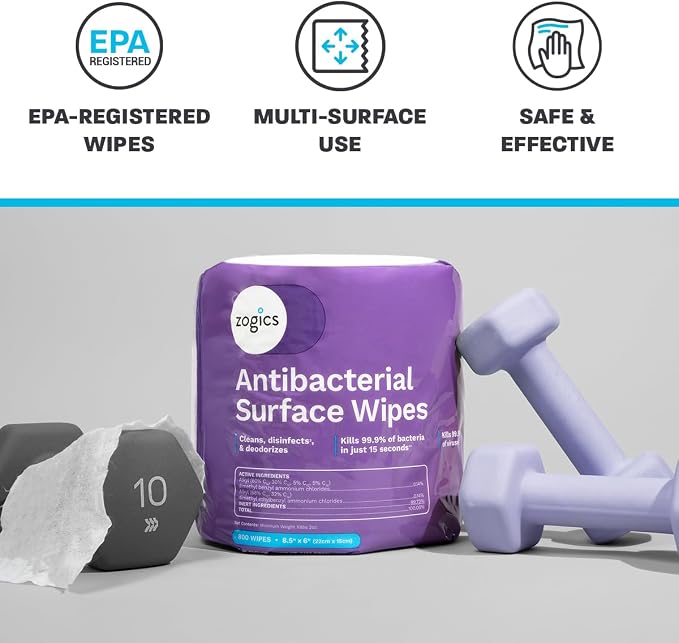 Zogics Antibacterial Wipes – Disinfecting Wipes - Image 3