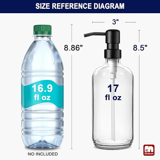 GMISUN Glass Soap Dispenser - Image 2