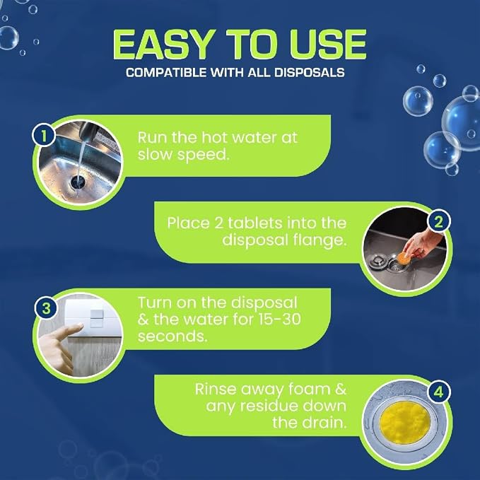 True Fresh Garbage Disposal Cleaner – 24-Pack Foaming Sink and Drain Deodorizer - Image 3