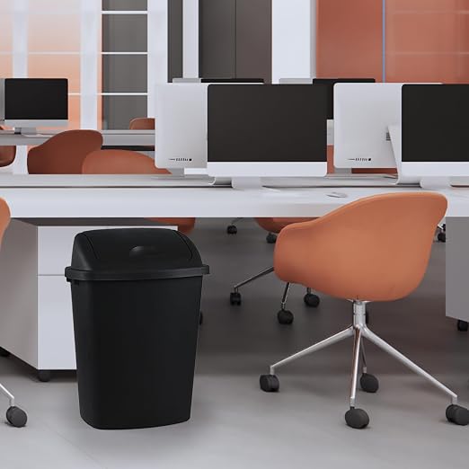 10 Gallon Plastic Swing Top Trash Cans - Image 4