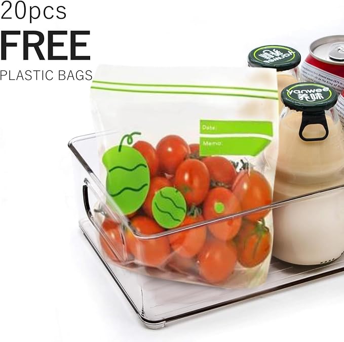 12 Pack Refrigerator Organizer Bins, 3 Sizes Stackable Clear Pantry Storage - Image 7